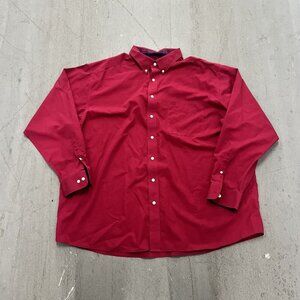 Ariat Cowboy Western Red Long Sleeve Casual Button Down Shirt Men's 3XL
